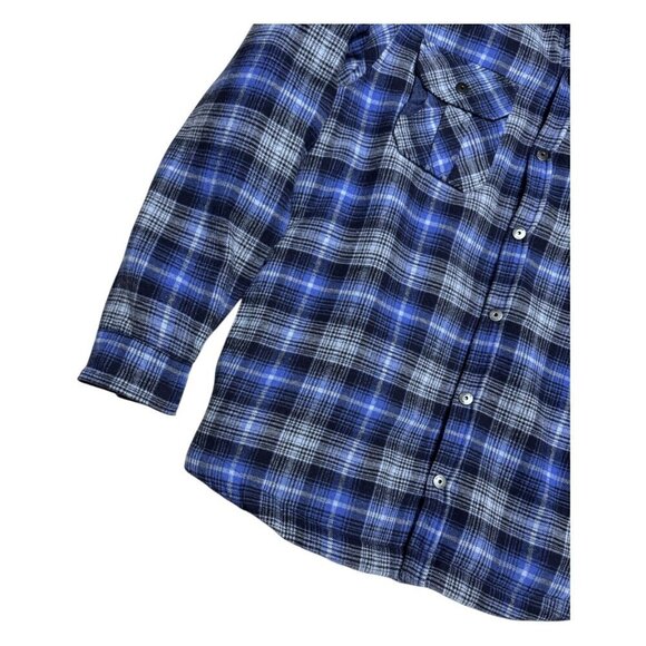 BUFFALO David Bitton PLAID Sherpa Fleece Winter Fall Work Shacket Jacket Mens L - Picture 5 of 6